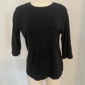Black tee with 3 quarter sleeve